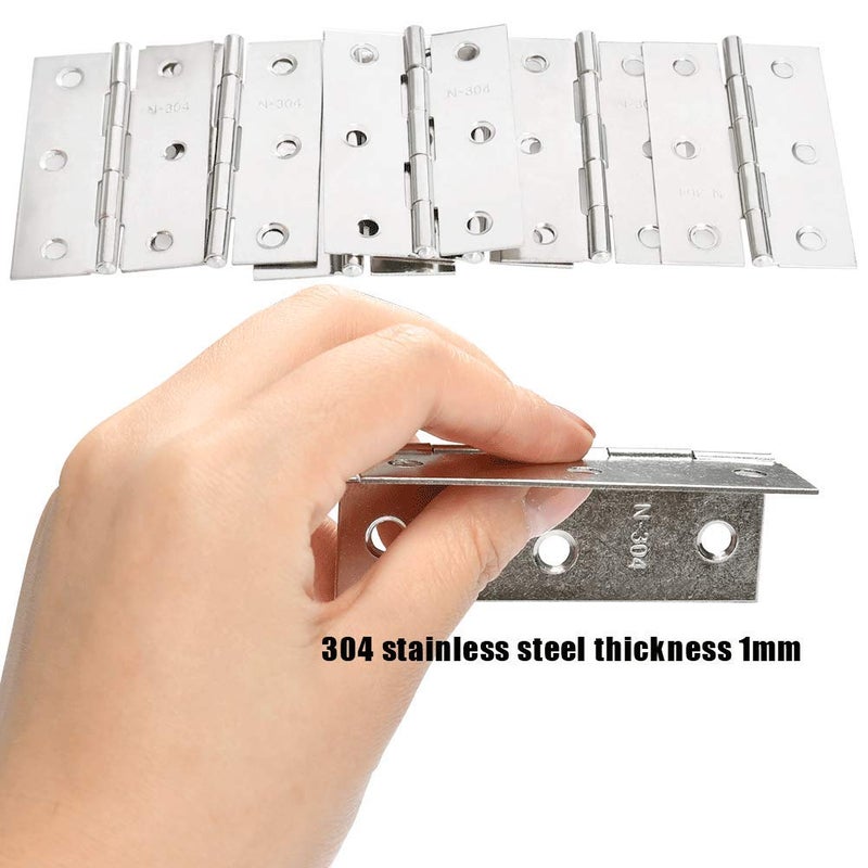 FOCCTS 18 Pack Folding Door Hinges, 2 x 3 inch Stainless Steel Square Butt Hinges for Home Furniture Hardware Closet Door with Enough Screw - Image 5